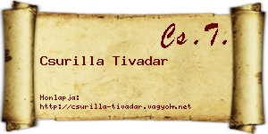 Csurilla Tivadar névjegykártya