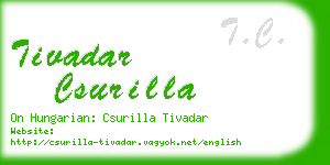 tivadar csurilla business card